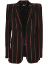 Alexander Mcqueen Alexander Mc Queen Black Gold Coral Concealed Jacket In Red