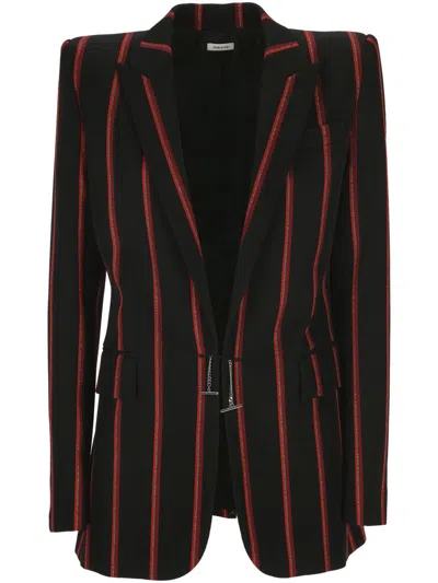 Alexander Mcqueen Alexander Mc Queen Black Gold Coral Concealed Jacket In Red