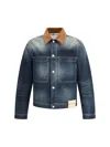 Alexander Mcqueen Trucker Jacket In Blue