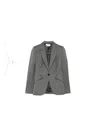 Alexander Mcqueen Herringbone Striped Single-breasted Blazer Jacket In Gray