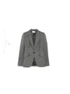 Alexander Mcqueen Herringbone Striped Single-breasted Blazer Jacket In Gray