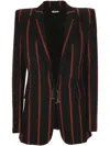 Alexander Mcqueen Alexander Mc Queen Black Gold Coral Concealed Jacket In Red
