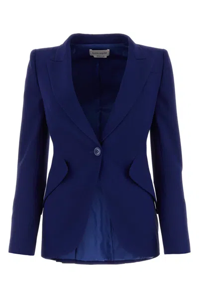 Alexander Mcqueen Jackets And Vests In Blue