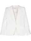 Alexander Mcqueen Tailored Jacket With Peaked Lapels For Women In Beige