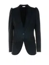 Alexander Mcqueen Black Wool Jacket In Black