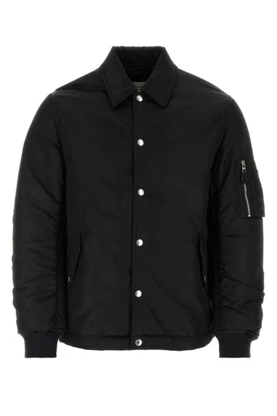 Alexander Mcqueen Black Padded Bomber Jacket