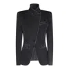 Alexander Mcqueen Coats & Jackets In Black Stonewashed