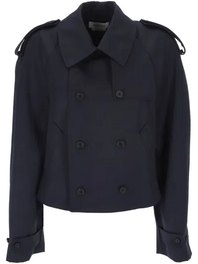 Alexander Mcqueen Alexander Mc Queen Short Double Breasted Navy Blue Jacket