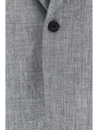 Alexander Mcqueen Alexander Mc Queen Single Breasted Wool Blazer In Grey