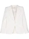 Alexander Mcqueen Tailored Jacket With Peaked Lapels For Women In White