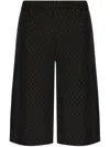 Alexander Mcqueen Skull Jacquard Pattern Shorts In Black