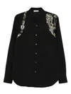 Alexander Mcqueen Jacquard-harness Shirt In Black