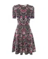 Alexander Mcqueen Jacquard Mini Dress In Black