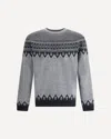 Alexander Mcqueen Mcqueen Skull Fair Isle Wool Crewneck Sweater In Gray