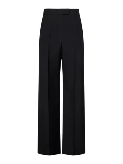 Alexander Mcqueen Japanese Wool Gabardine Trousers In Black