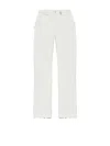 Alexander Mcqueen Optical White Cotton Jeans In Multi