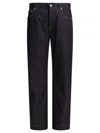 Alexander Mcqueen Wide Leg Denim Contrast Stitching In Blue