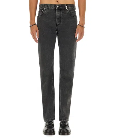 Alexander Mcqueen Jeans In Denim In Black