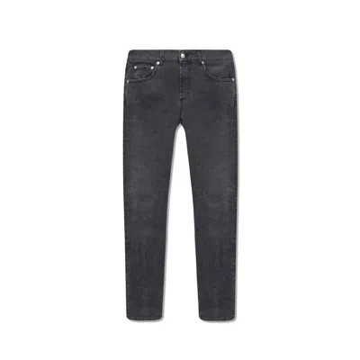 Alexander Mcqueen Cotton Denim Jeans Men In Black