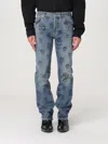 Alexander Mcqueen Jeans Mit Totenkopf-print In Blau