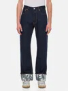 Alexander Mcqueen Mens Indigo Turn-up Folded-hem Regular-fit Jeans In Blau