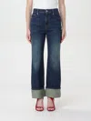 Alexander Mcqueen Indigo Boyfriend Jeans With Turn-ups In Grey