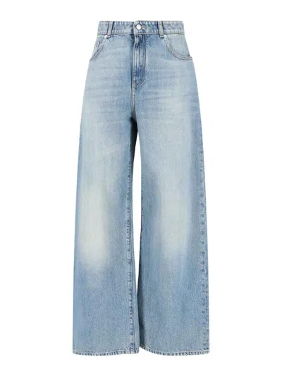 Alexander Mcqueen Wide Jeans In Blue