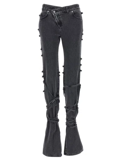 ALEXANDER MCQUEEN ALEXANDER MCQUEEN JEANS ASYMMETRIC CLOSURE