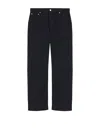Alexander Mcqueen Cotton Denim Wide Leg Jeans In Black