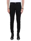 Alexander Mcqueen Washed-black Cotton-blend Skinny-cut Denim Jeans In Black