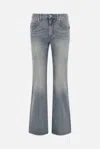 Alexander Mcqueen Flared High-waisted Jeans With Vintage Appeal In Blue