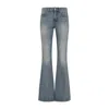 Alexander Mcqueen Flared High-waisted Jeans With Vintage Appeal In Blue