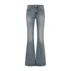 Alexander Mcqueen Flared High-waisted Jeans With Vintage Appeal In Blue