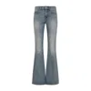 Alexander Mcqueen Flared High-waisted Jeans With Vintage Appeal In Blue