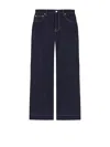 Alexander Mcqueen Wide Leg Denim Contrast Stitching