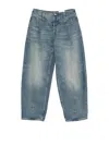 Alexander Mcqueen Wide-leg Denim Trousers Featuring Faded Effect In Blue