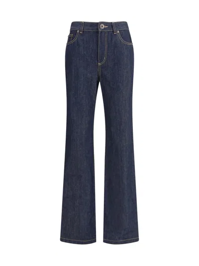 Alexander Mcqueen Denim Jeans Feature A Straight Leg In Blue