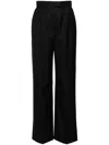 Alexander Mcqueen Navy Blue Pinstripe Tailored Wool Trousers In Blue