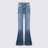 Alexander Mcqueen Blue Cotton Jeans In Blue