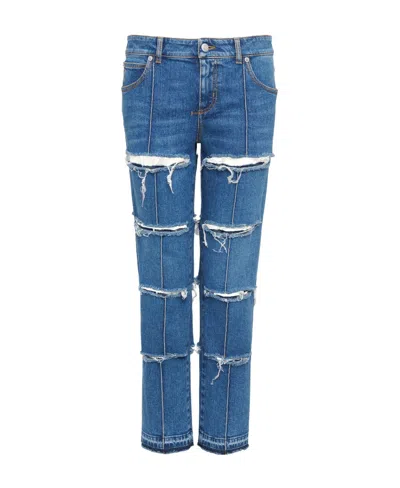 ALEXANDER MCQUEEN ALEXANDER MCQUEEN STRAIGHT-LEG DISTRESSED JEANS