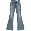 Alexander Mcqueen Mid-rise Flared Jeans In Blue