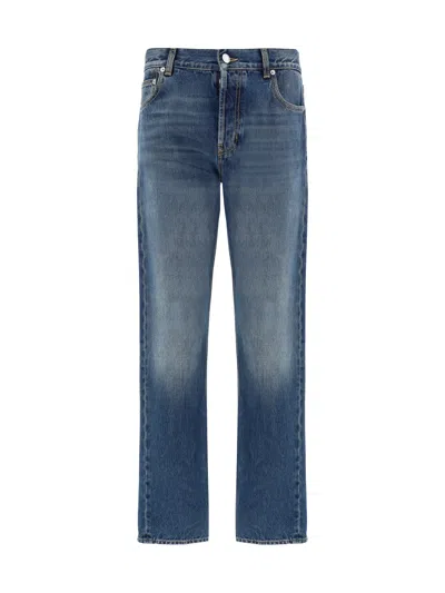 Alexander Mcqueen Jeans In Blue Washed