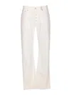 Alexander Mcqueen High Waist 5 Pockets Belt Loops Trousers In White