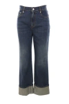 Alexander Mcqueen Straigh-leg Mid-rise Jeans In Dark Stonewash