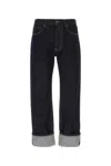 Alexander Mcqueen Turn-up Jeans In Indigo