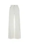 Alexander Mcqueen Logo-plaque Jeans In Opticalwhite