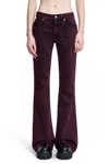 Alexander Mcqueen Flared Jeans In Red