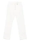 Alexander Mcqueen High Waist 5 Pockets Belt Loops Trousers In White