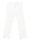 Alexander Mcqueen High Waist 5 Pockets Belt Loops Trousers In White