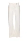 Alexander Mcqueen High Waist 5 Pockets Belt Loops Trousers In White